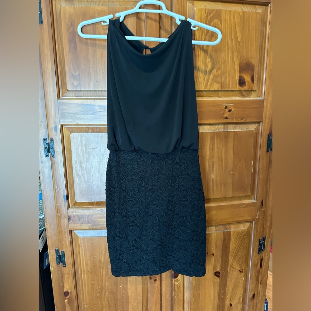 The cutest! Little black dress with lace ! By Enfocus Studio size 8
